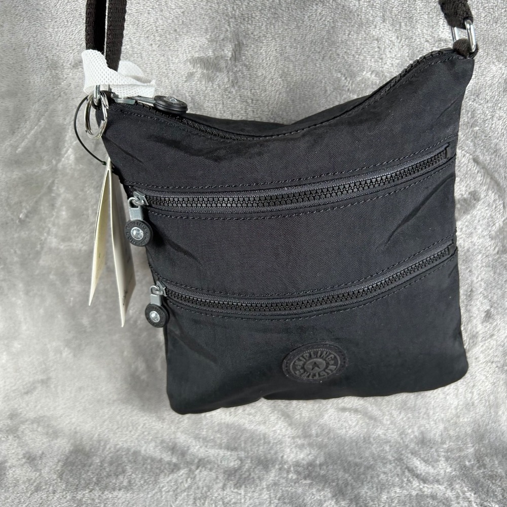 Kipling Keiko Crossbody Bag Black Noir AC7905 Nylon Small Shoulder Bag NEW